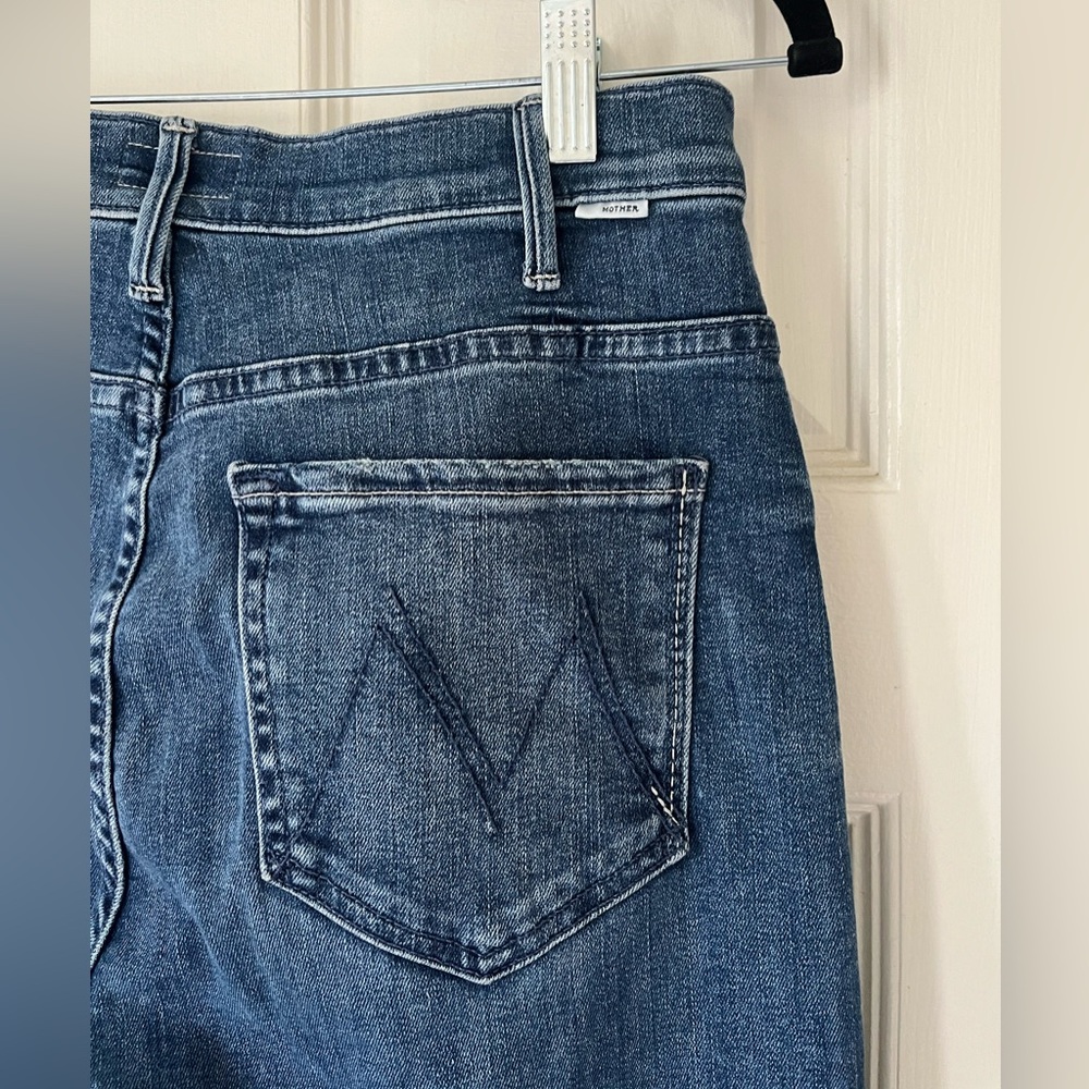MOTHER High-Rise Dark Blue Denim Jeans